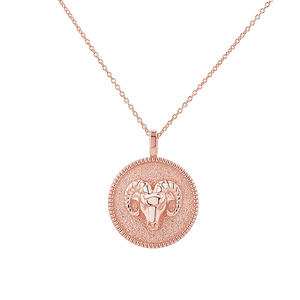 Zodiac Coin Medallion Necklace