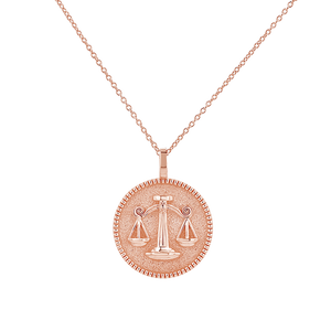 Zodiac Coin Medallion Necklace