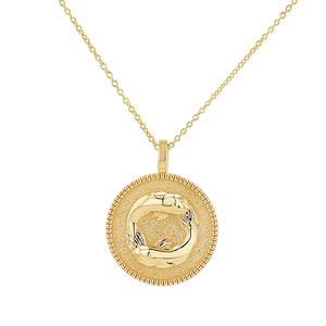 Zodiac Coin Medallion Necklace