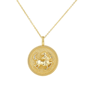 Zodiac Coin Medallion Necklace