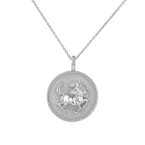 Zodiac Coin Medallion Necklace