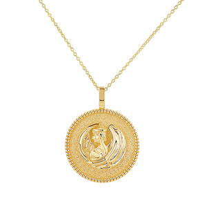 Zodiac Coin Medallion Necklace