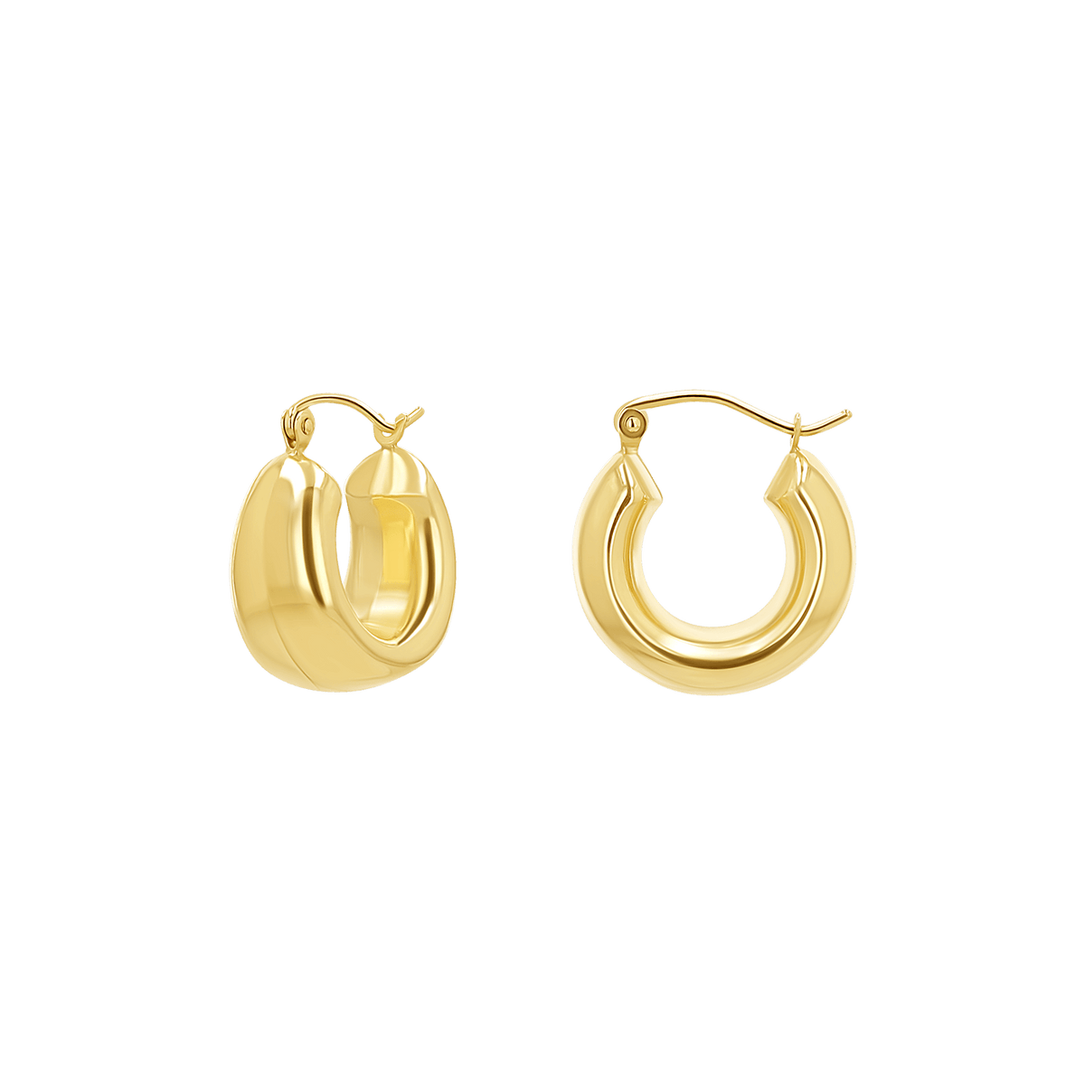 14K Gold Hailey Chunky Hoops – Baby Gold