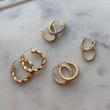 Glimmer Oval Hoop Earrings