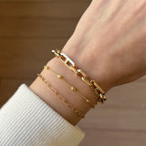 Beveled Link Statement Chain Bracelet