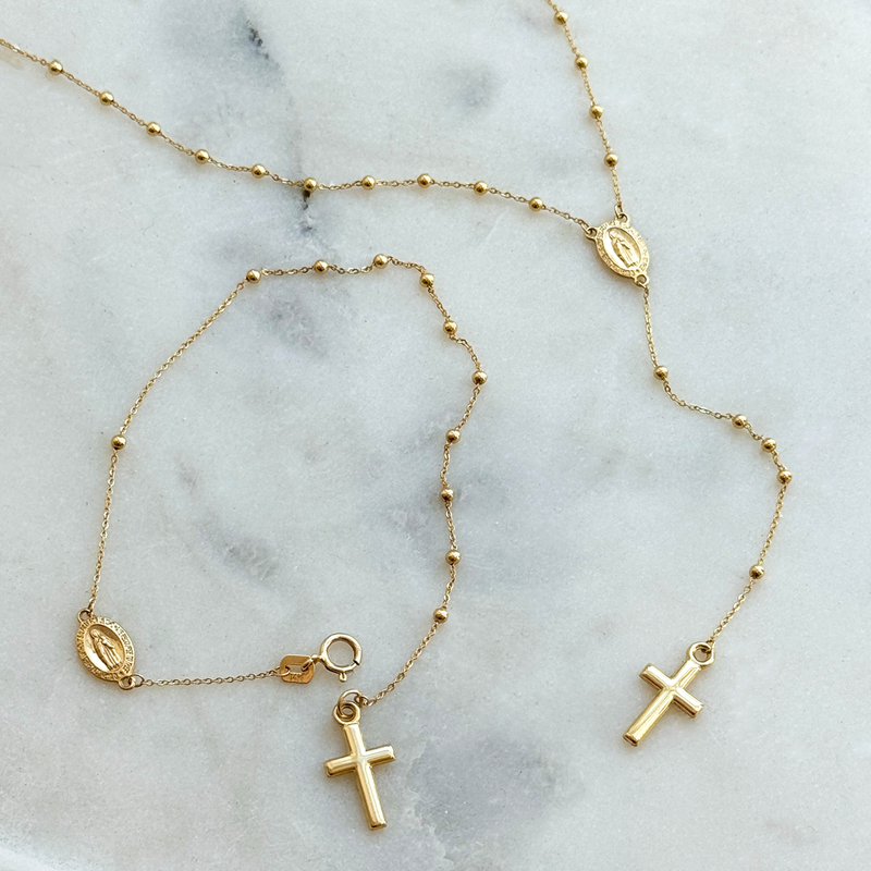 Dainty Rosary Necklace