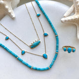 Diamond Oval Turquoise Necklace