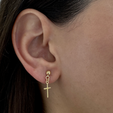 Classic Cross Drop Earrings