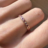 Ruby Bezel Eternity Band