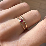 Bubble Solitaire Ruby Ring