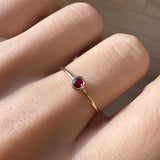 Solitaire Bezel Ruby Ring