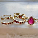 Bubble Solitaire Ruby Ring