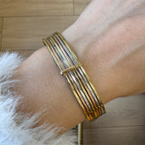 Tricolor Seven Stack Bangle