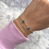 Enamel Evil Eye Paper Clip Bracelet