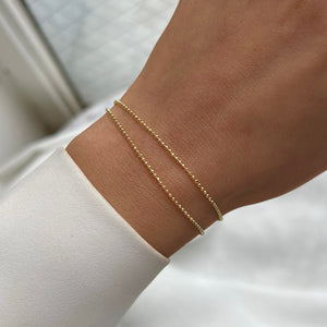 Slim Gold • Leather Bracelet