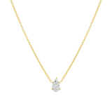 Pear Shape Illusion Set Diamond Necklace