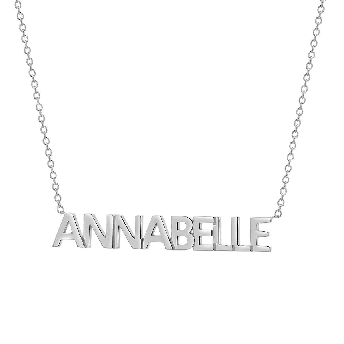 Kids Block Letter Name Necklace