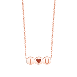 Kids Enamel Heart Initial Necklace