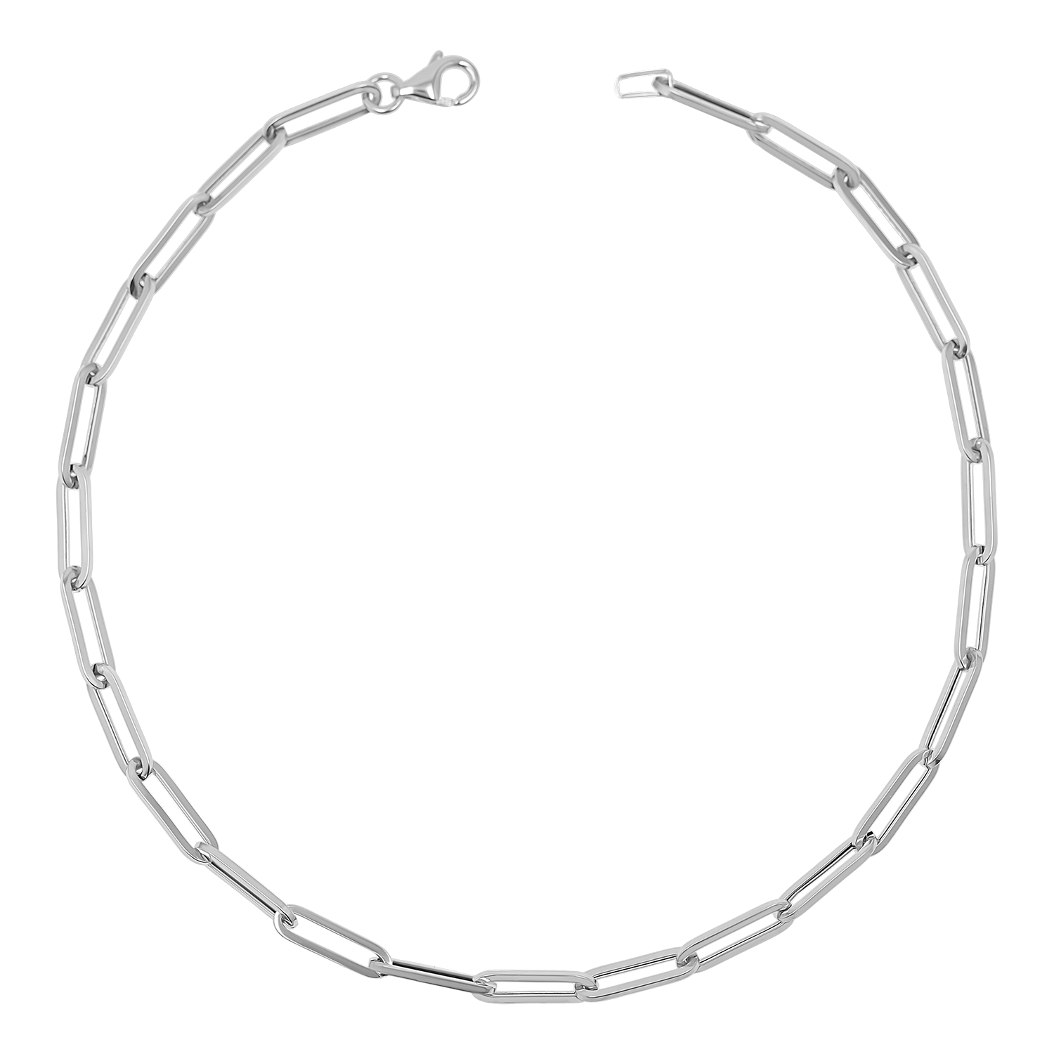 14K Signature Paper Clip Chain Anklet