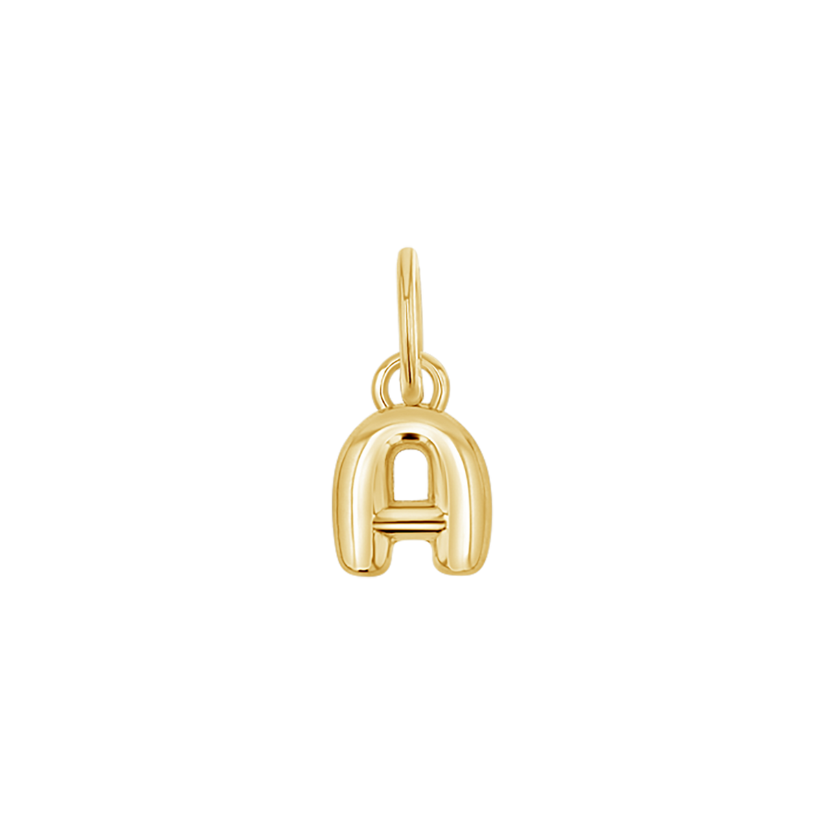 14K Gold Puff Letter Charm – Baby Gold