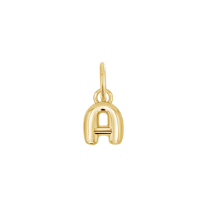 Puff Letter Charm 14K Yellow Gold / x by Baby Gold - Shop Custom Gold Jewelry