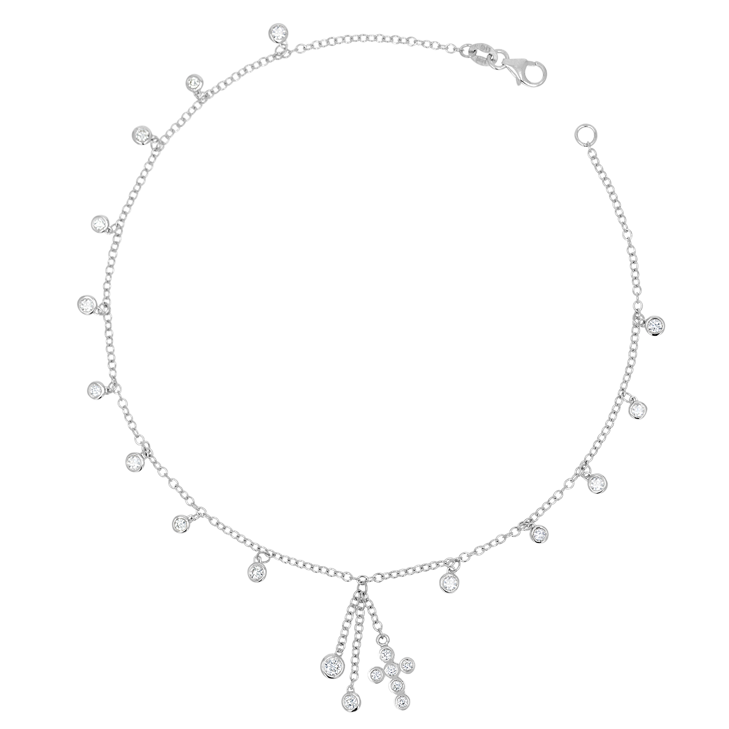 Religious Rosary Diamond Anklet