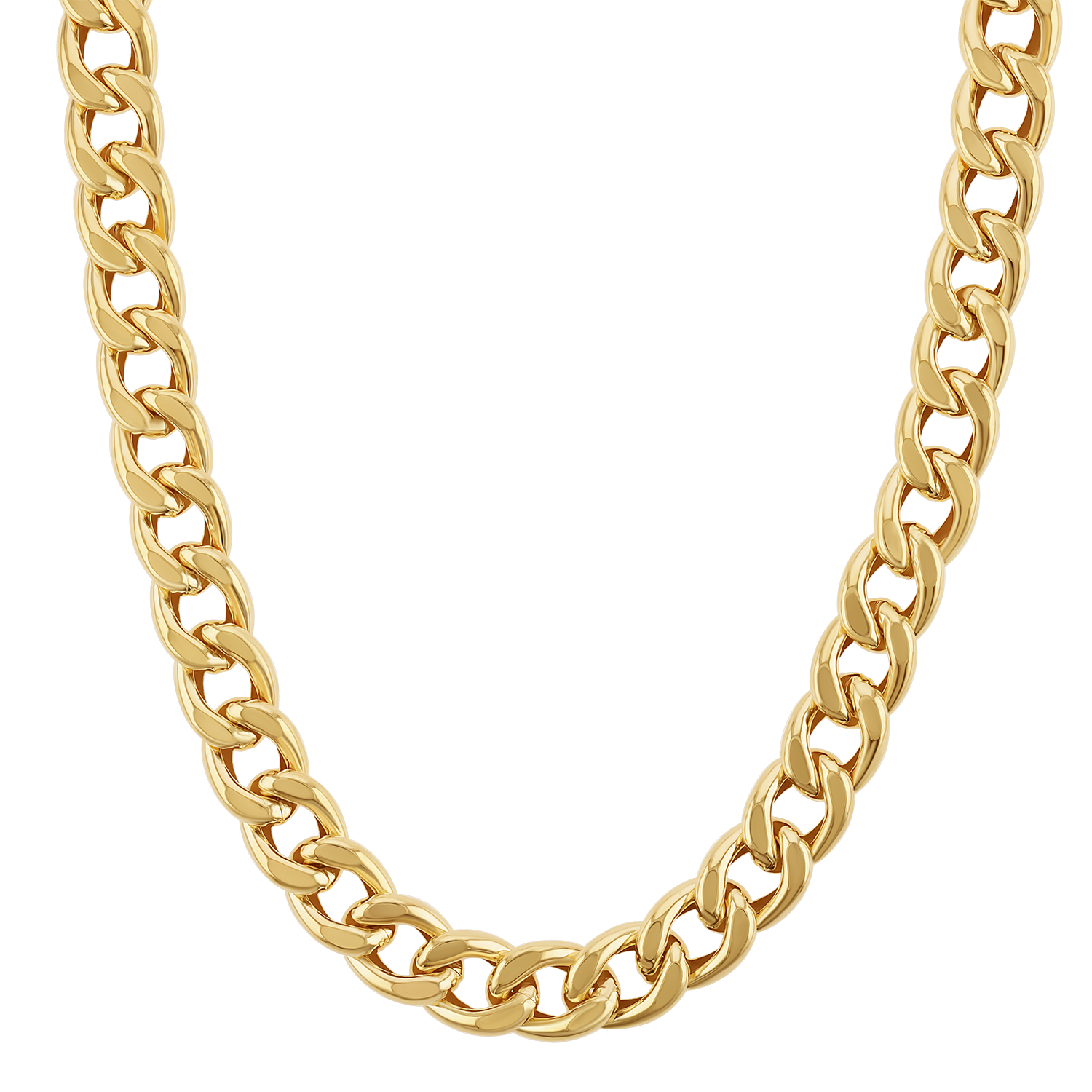 14K Gold 9mm Miami Cuban Link Chain Necklace – Baby Gold