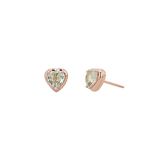 Sapphire Heart Stud Earrings