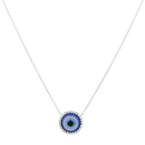 Round Diamond Evil Eye Necklace