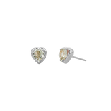 Sapphire Heart Stud Earrings