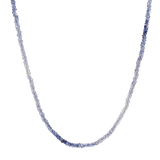 Gradient Blue Sapphire Beaded Necklace