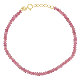 Pink Sapphire Beaded Bracelet