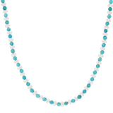 Turquoise Magnesite & Pearl Beaded Necklace