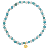 Turquoise Magnesite & Pearl Beaded Bracelet