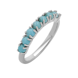 Genuine Turquoise Half Eternity Band