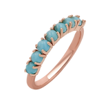 Genuine Turquoise Half Eternity Band