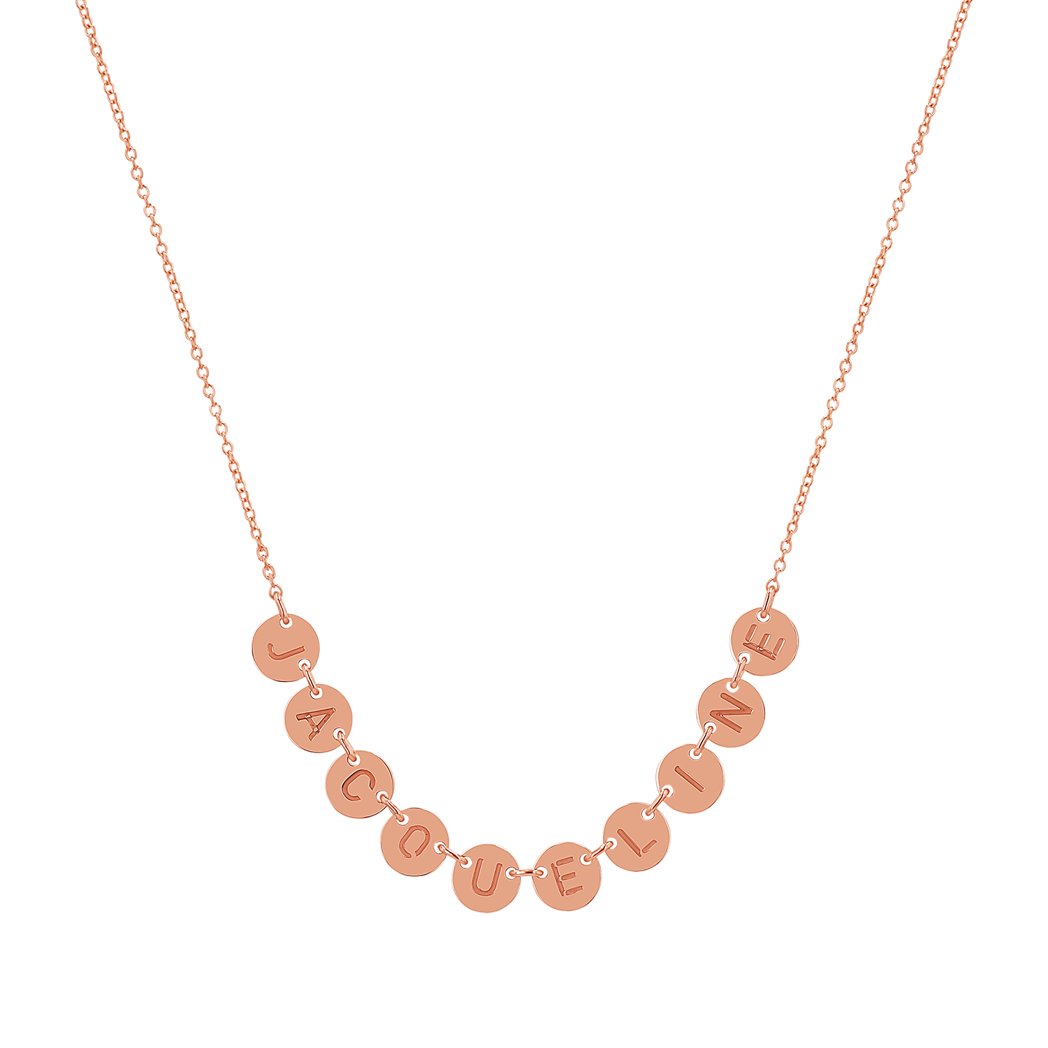 Round Bubble Name Necklace