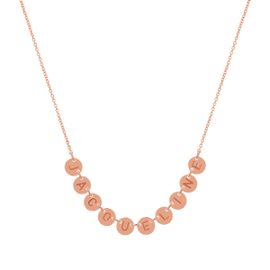 Round Bubble Name Necklace