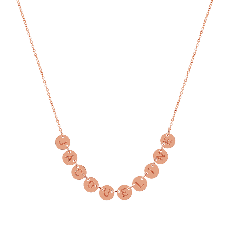 Round Bubble Name Necklace