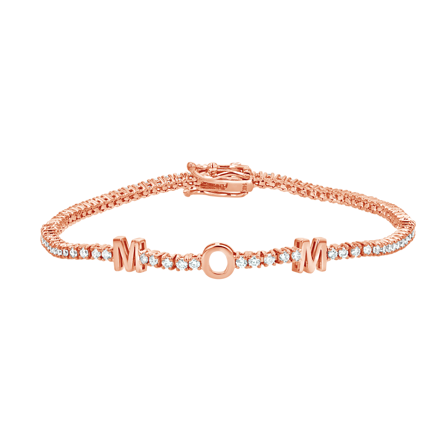 Signature Diamond Letter Tennis Bracelet