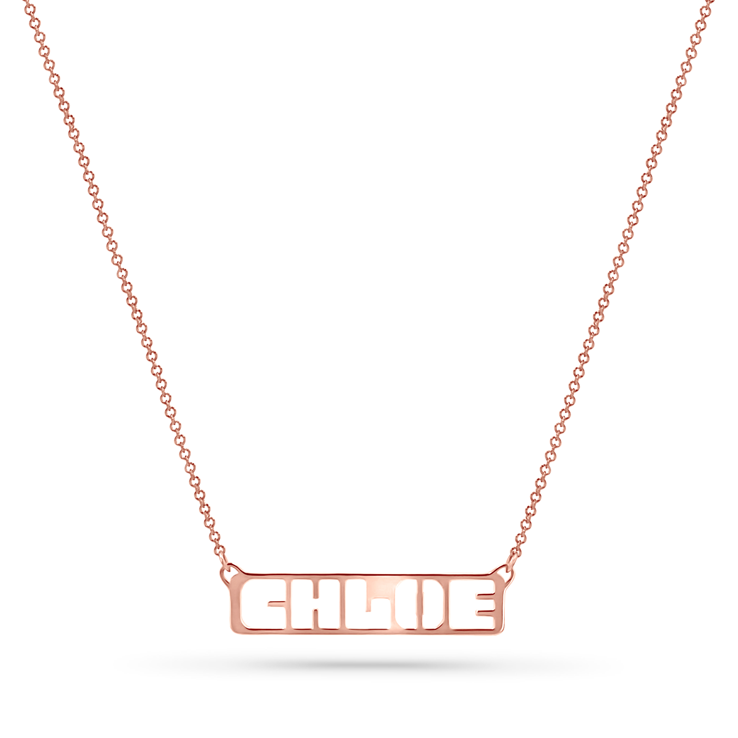 Customizable Cut-Out Name Necklace