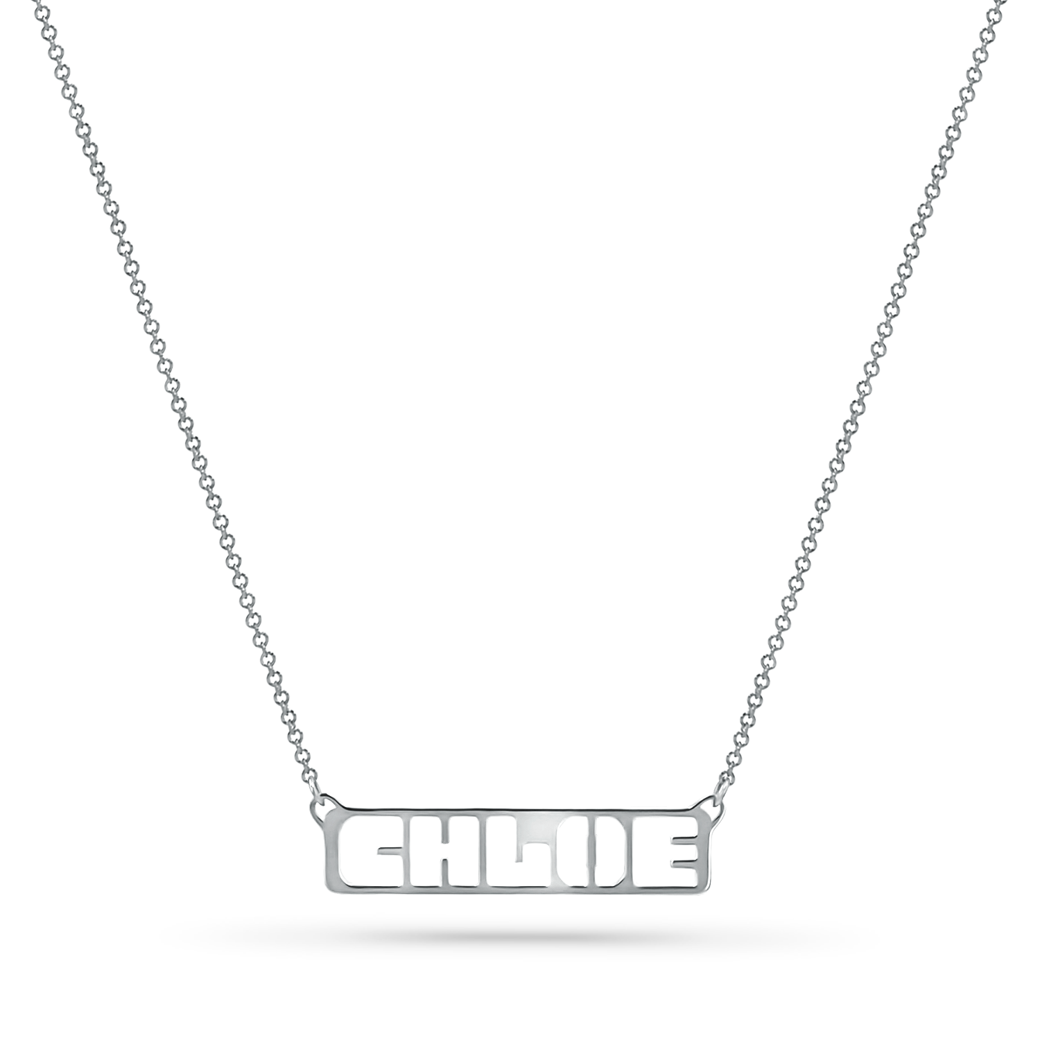 Customizable Cut-Out Name Necklace