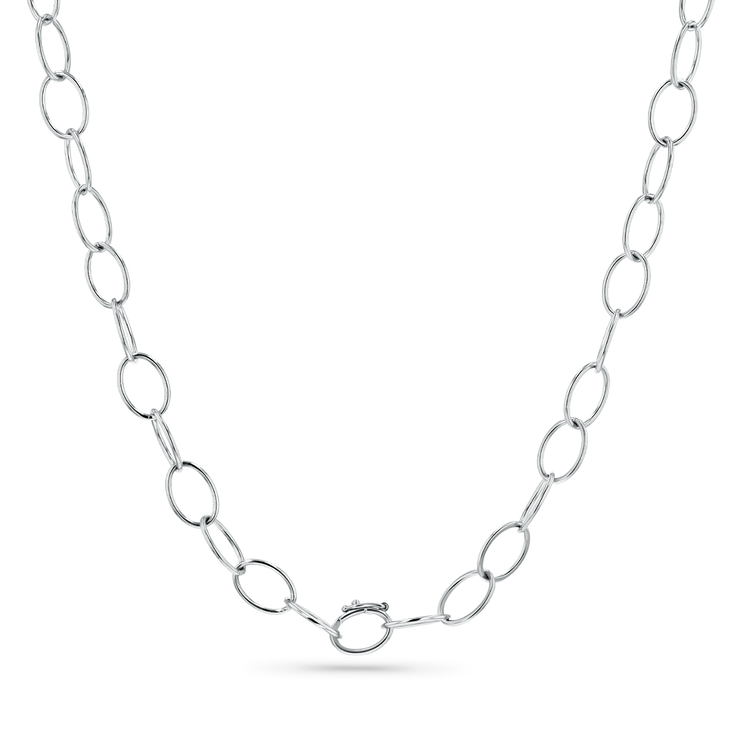 Oval Link Charm Necklace