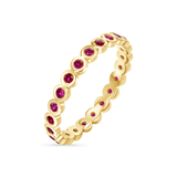 Ruby Bezel Eternity Band