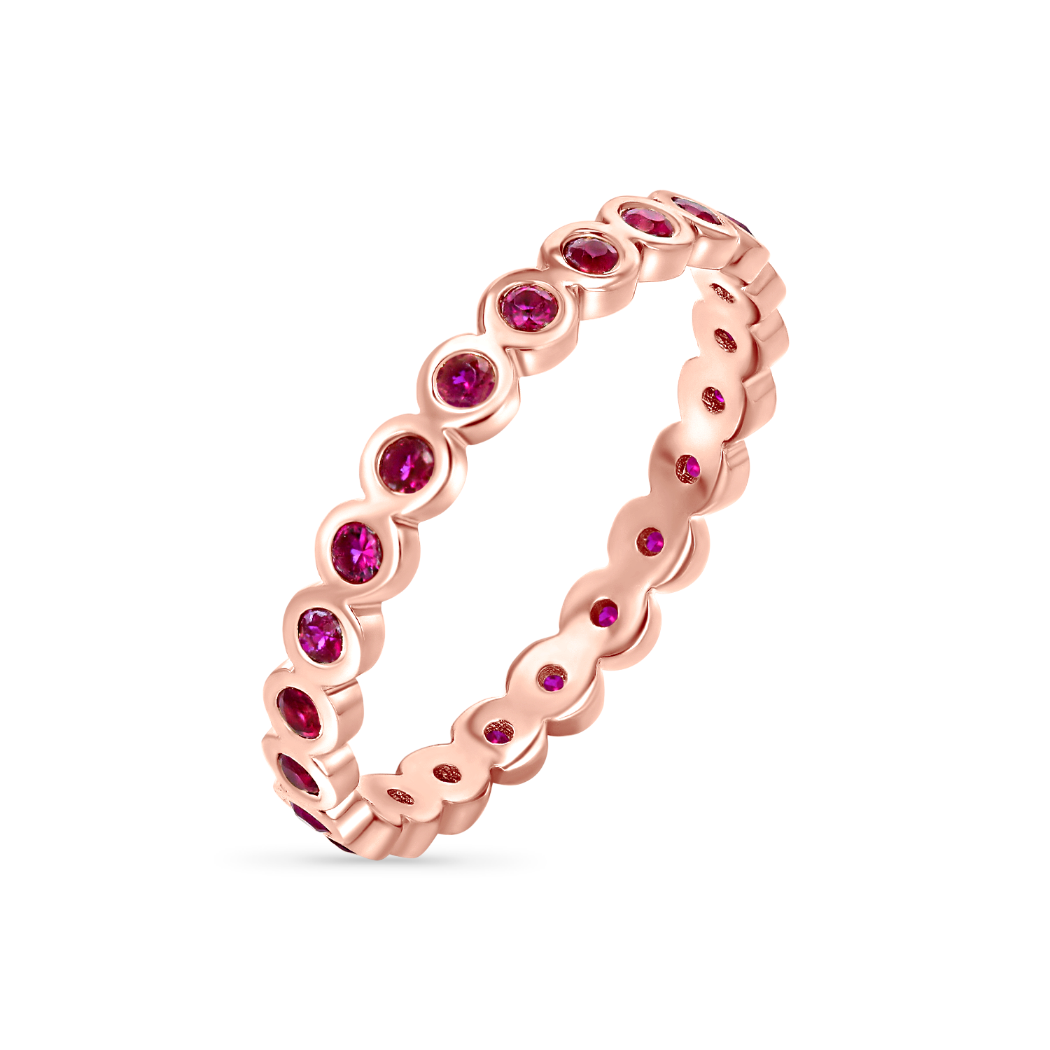 Ruby Bezel Eternity Band