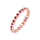 Ruby Bezel Eternity Band