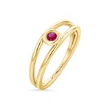 Bubble Solitaire Ruby Ring