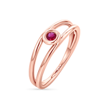 Bubble Solitaire Ruby Ring