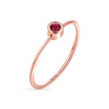 Solitaire Bezel Ruby Ring