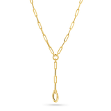 Paperclip Loop Charm Necklace Y Chain